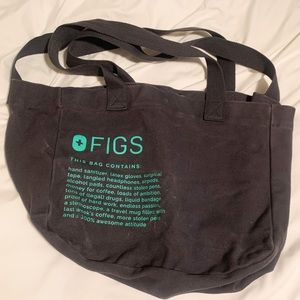 Figs charcoal canvas tote.